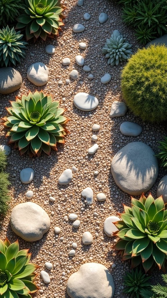 pebble pathways enhance landscapes