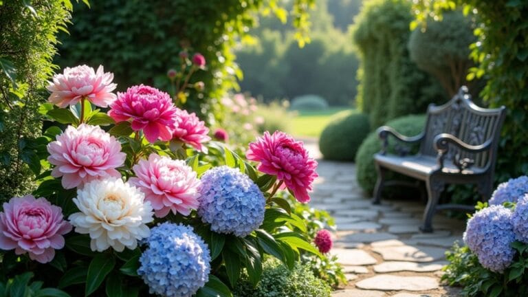 23 Lush Peonies and Hydrangea Landscaping Ideas for Classic Gardens peonies and hydrangea garden ideas