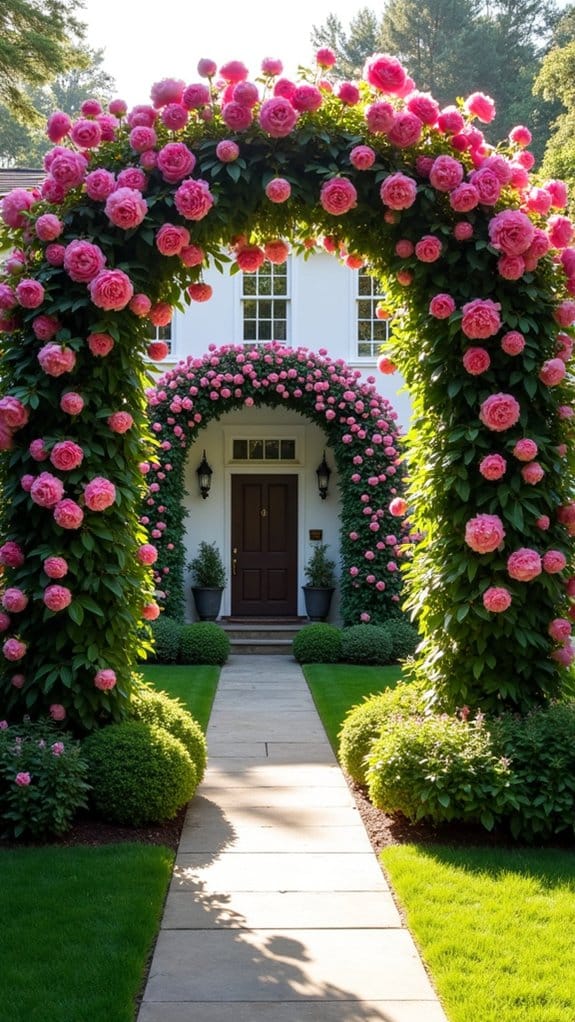 peonies in vertical gardens