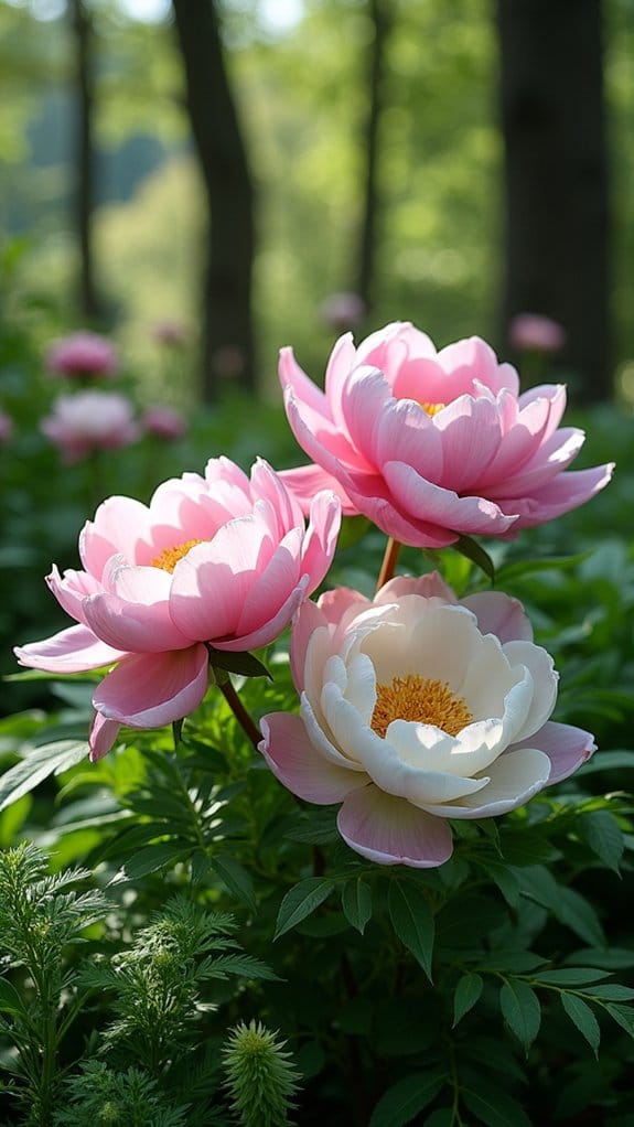 peonies thrive in shade