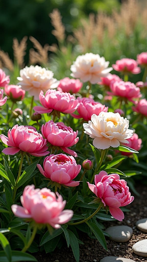 peony flower bed design