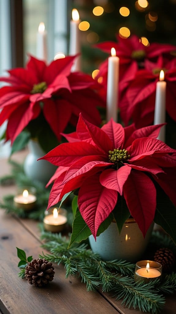 poinsettia centerpiece holiday decor