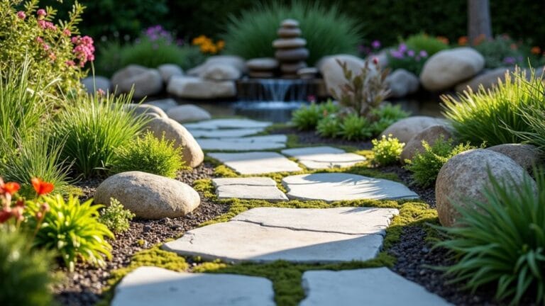 polished landscaping with pavers