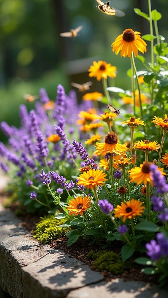 pollinator friendly native flower beds