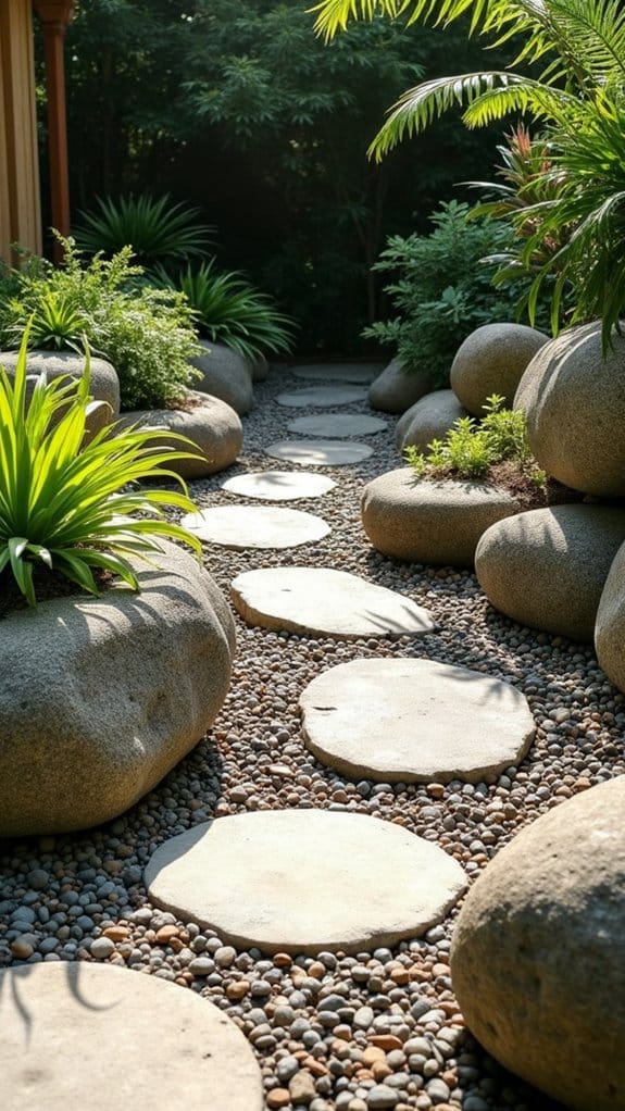 reclaimed stones enhance gardens