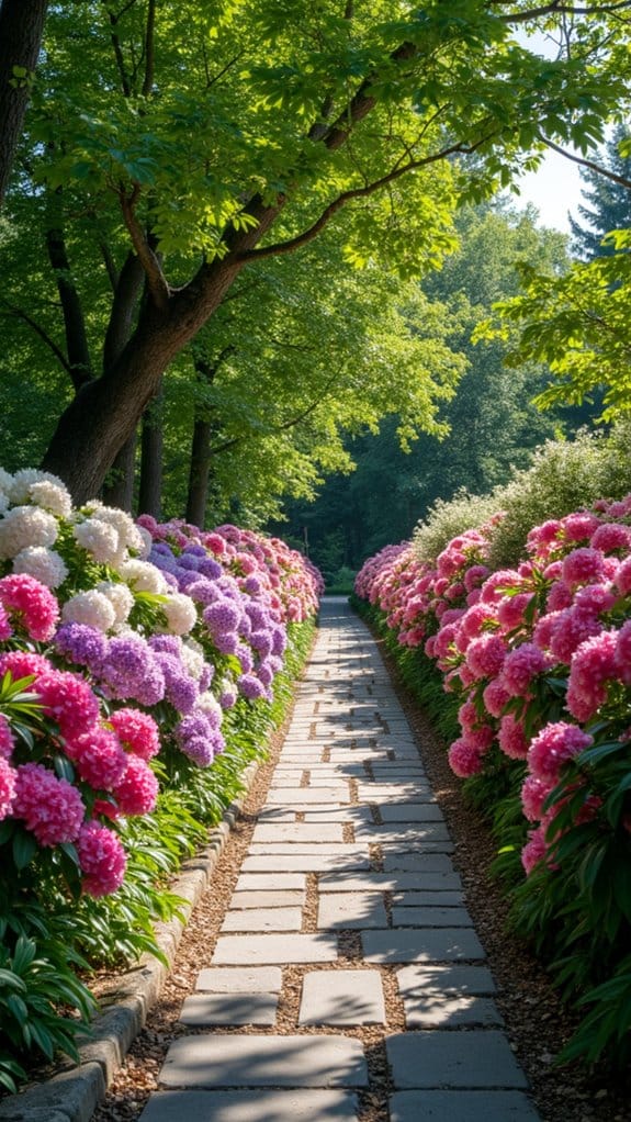 rhododendron border for pathways