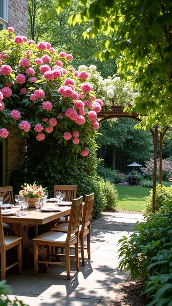rhododendrons create natural boundaries