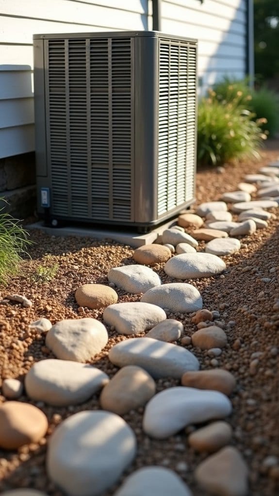 river rock drainage solution