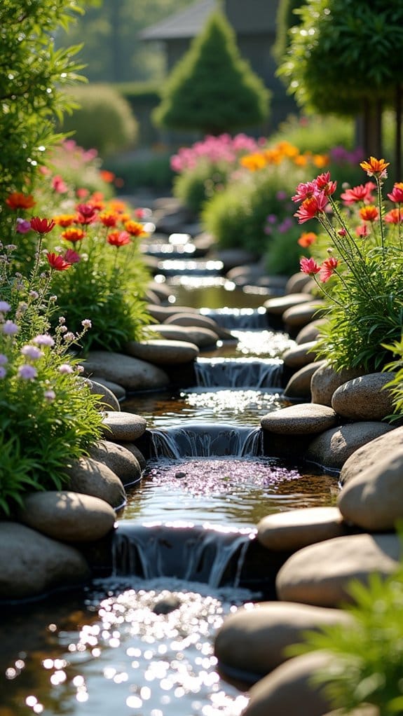 river rock garden borders
