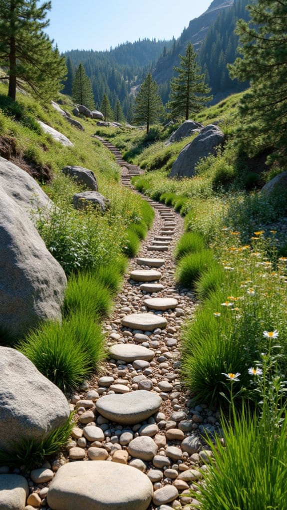 river rocks enhance slopes