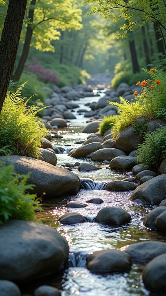 river rocks enhance tranquility