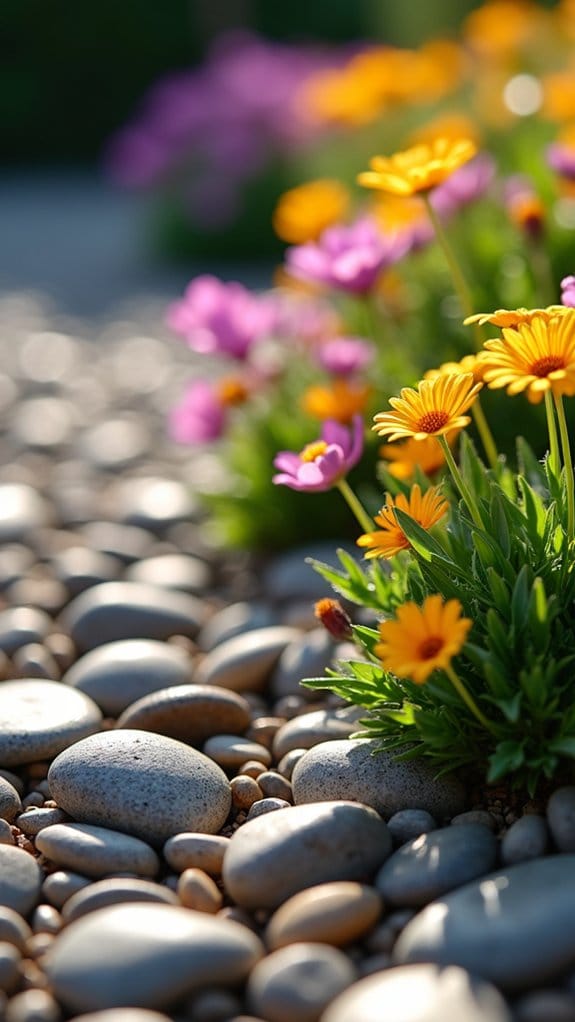 rock mulch for flowers