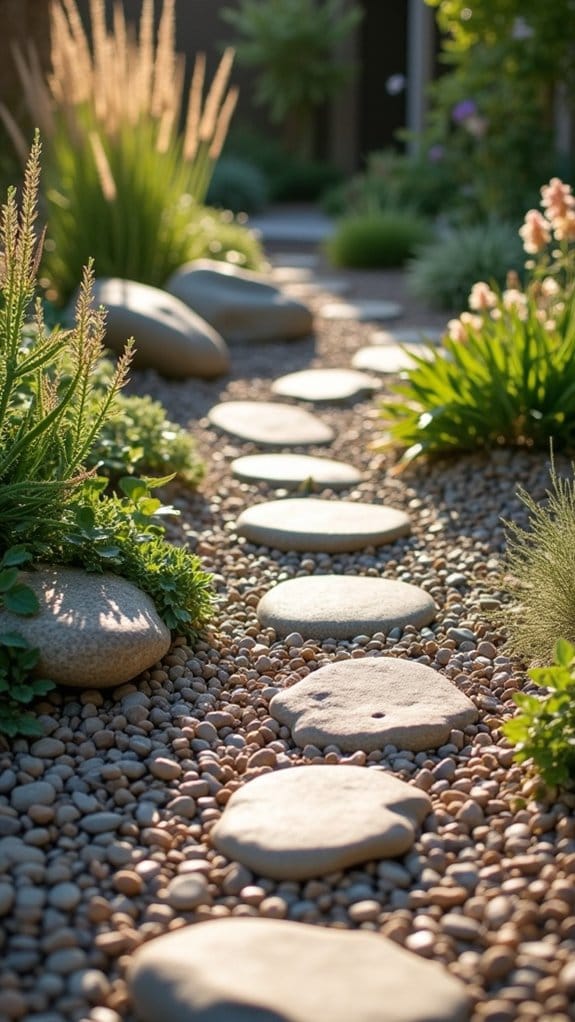rock mulch reduces maintenance