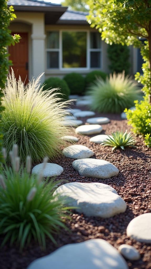 rock mulch reduces weeds