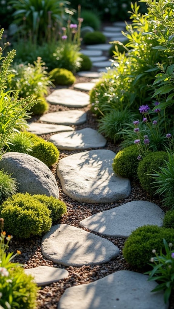 rock pathway garden design