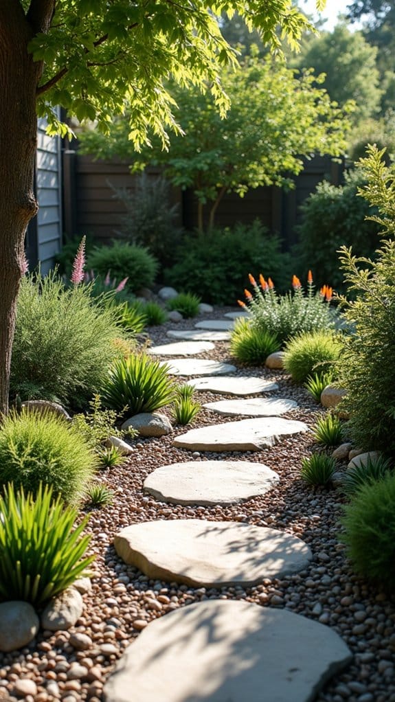 rock pathways enhance gardens