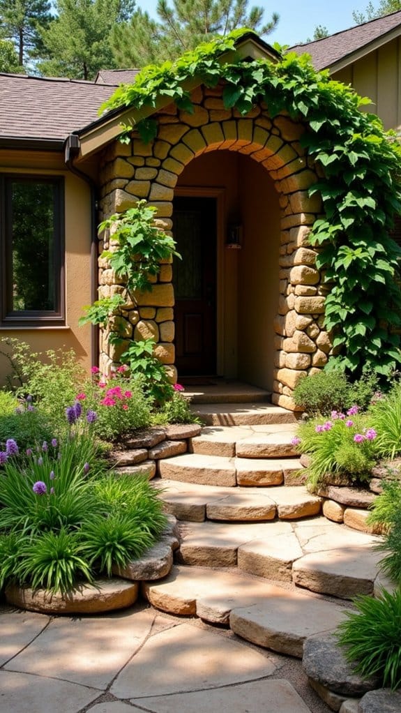 rock walls enhance privacy