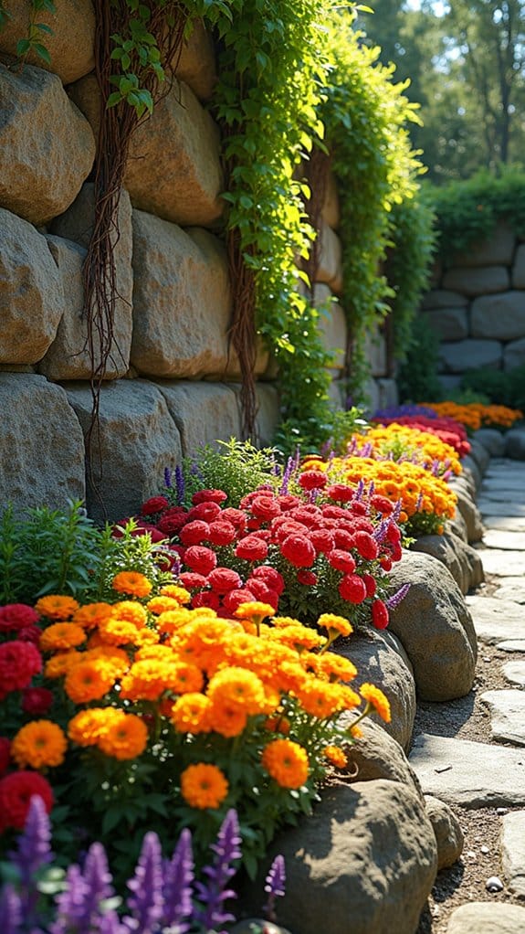 rocks supporting climbing plants