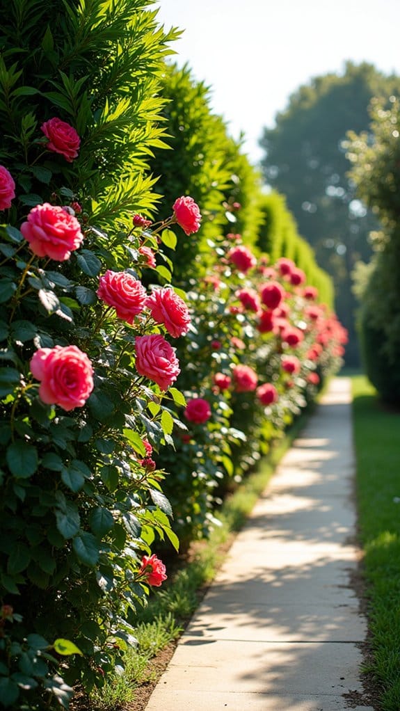 roses create fragrant privacy