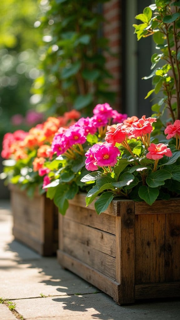 rustic charm with begonias