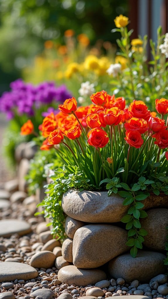 rustic planter boxes support