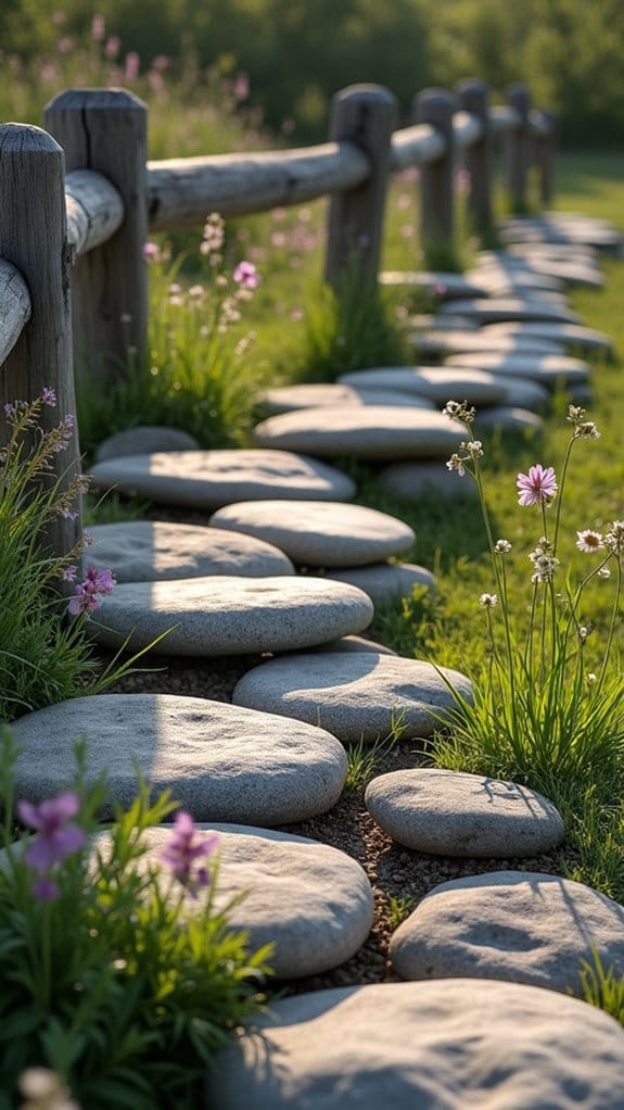 rustic rock and wood