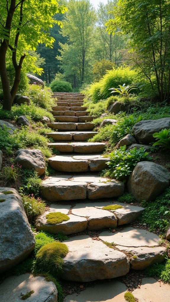 rustic rock garden path