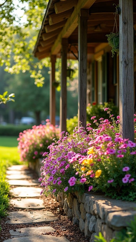 rustic stone border charm