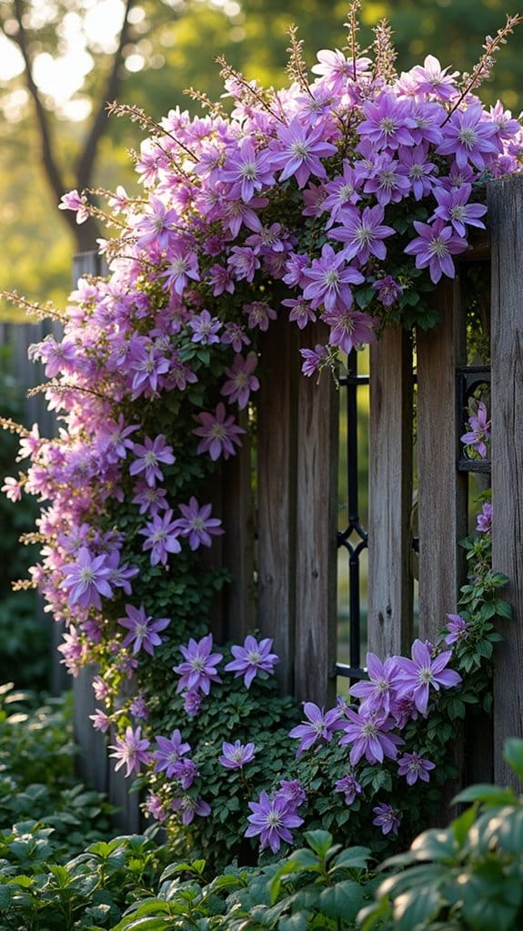 sculptural clematis garden designs