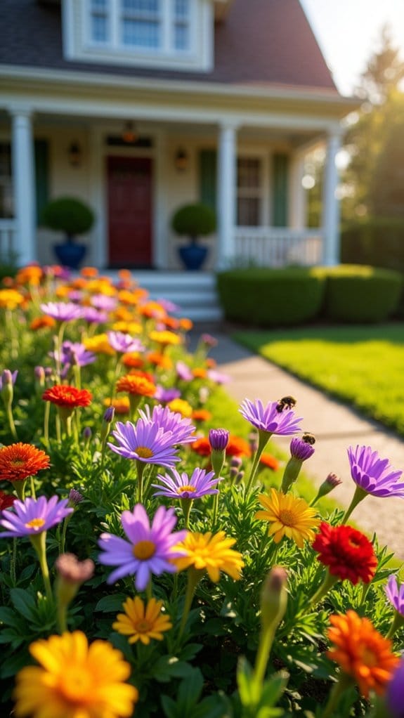 seasonal colorful flower arrangements
