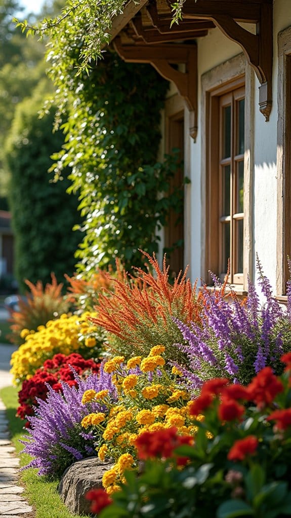 seasonal flower bed changes