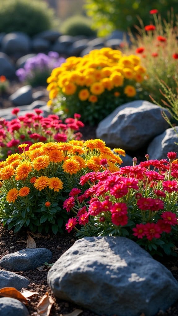 seasonal rock bed transformations