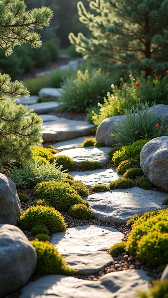 serene alpine garden beauty