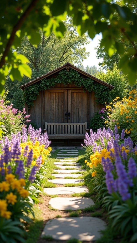 serene floral seating area