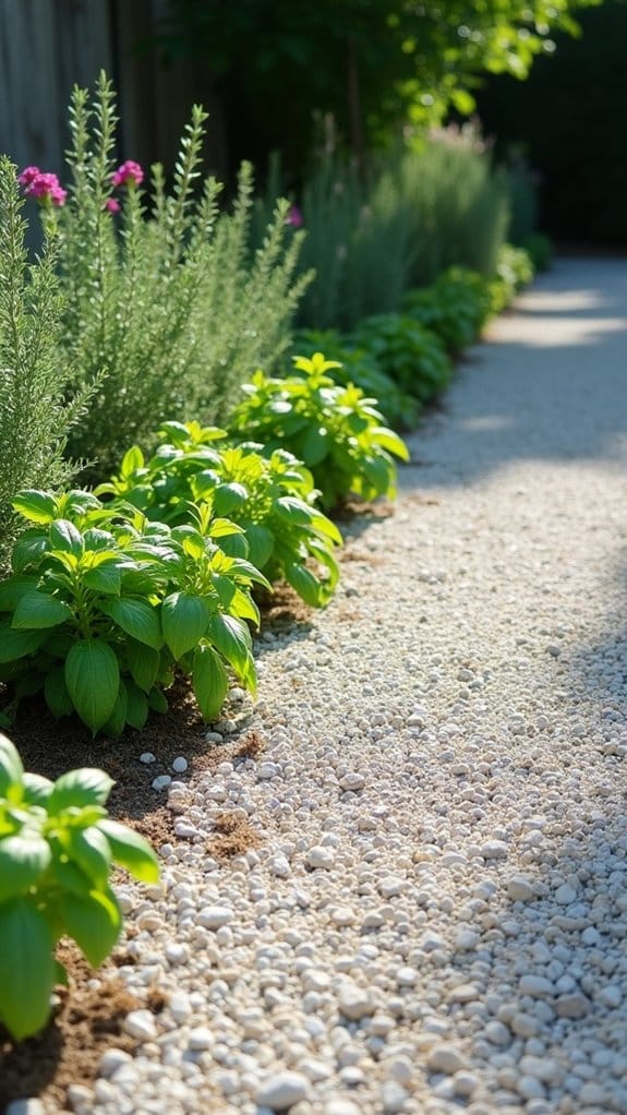 serene functional herb garden