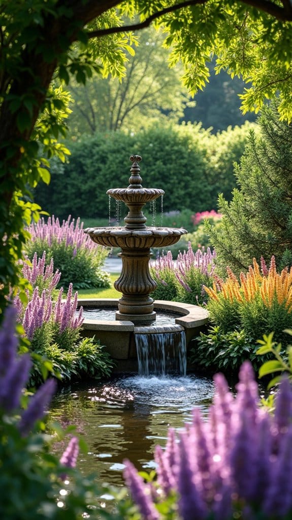 serene garden fountain oasis