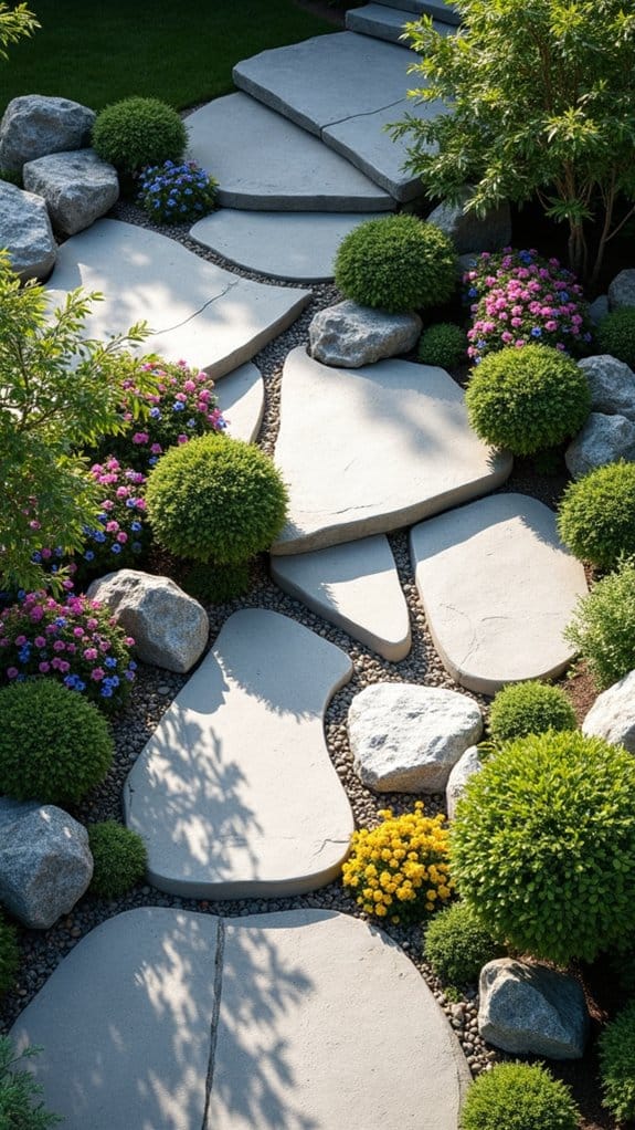 serene minimalist rock garden