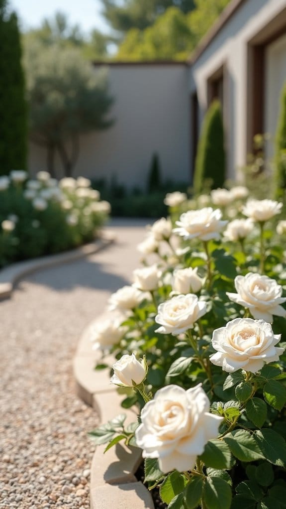 serene minimalist rose landscape