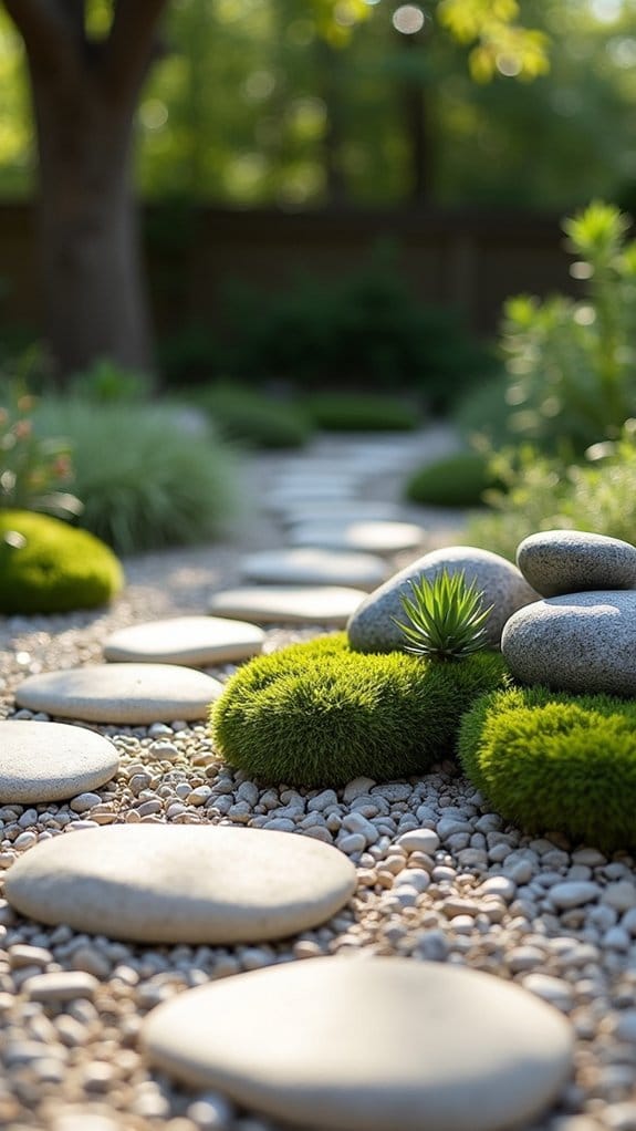 serene minimalist stone arrangements