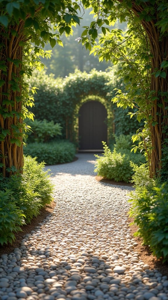 serene pebble entrance design