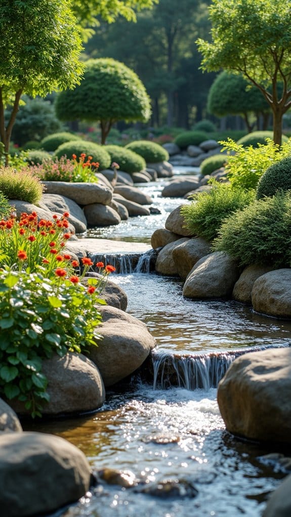 serene river rock pathway