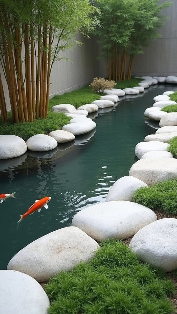 serene rock and water combination