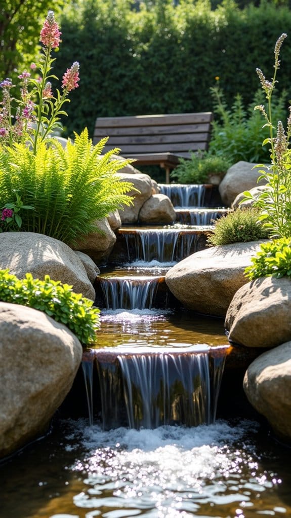 serene rock water feature