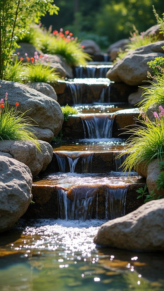 serene rock water feature