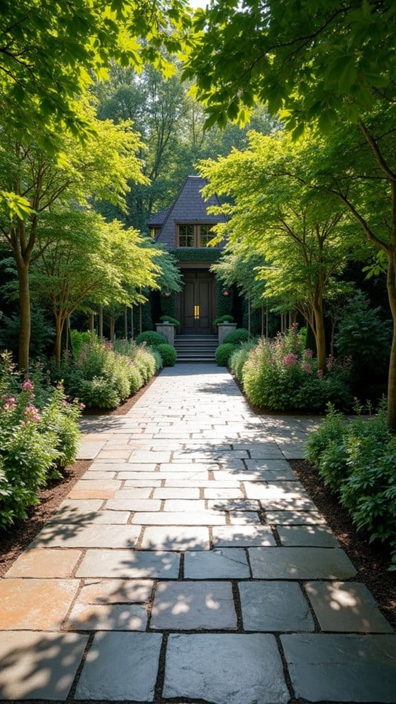 serene slate driveway oasis