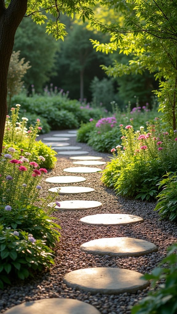 serene winding garden pathway