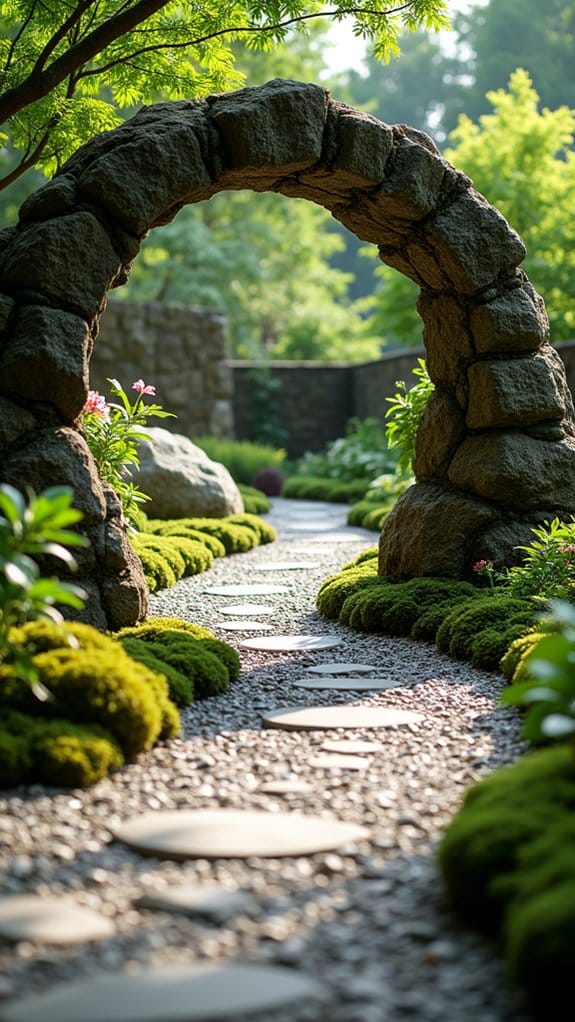 serene zen garden entrance