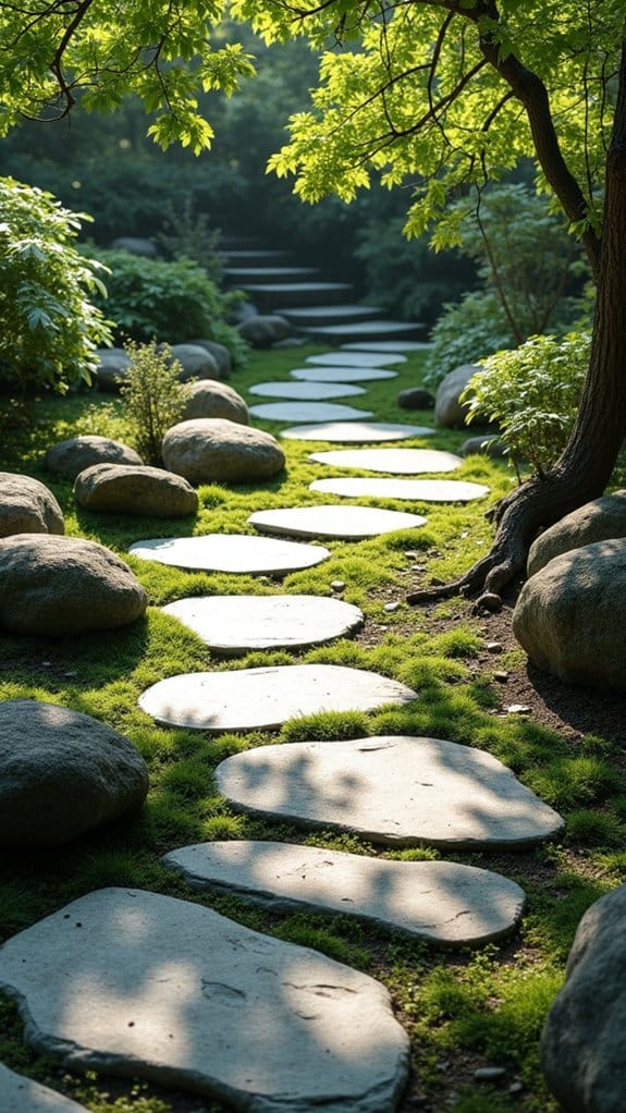 serpentine stone garden path