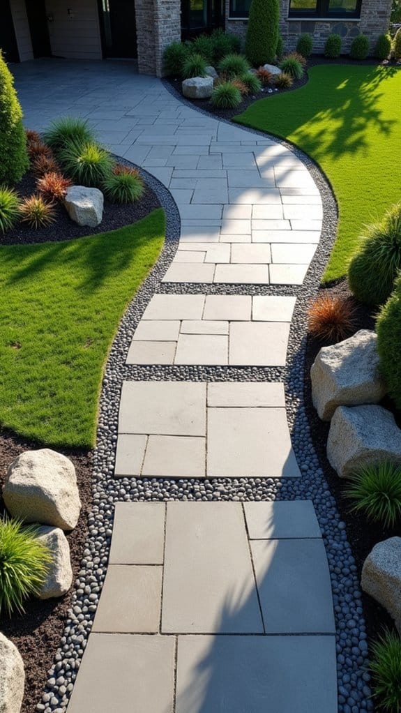 sleek paver driveway designs