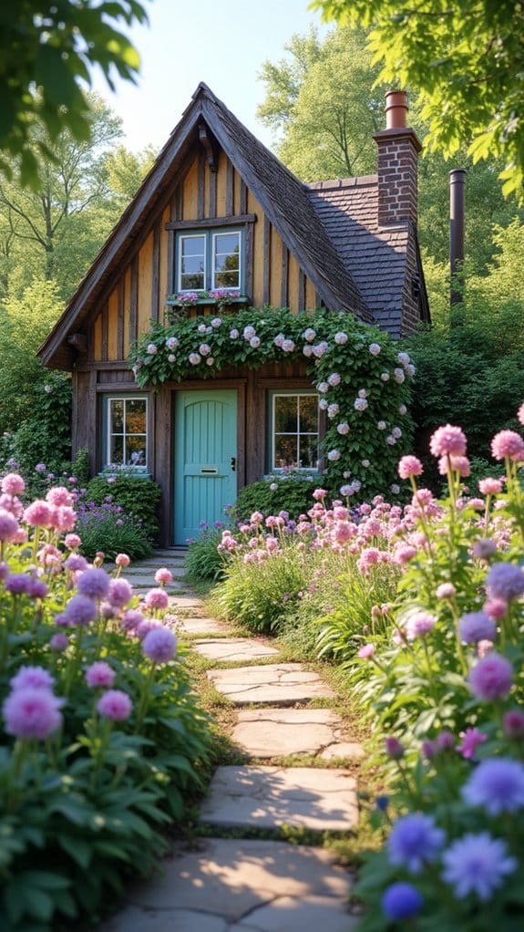 soft pastel garden tranquility